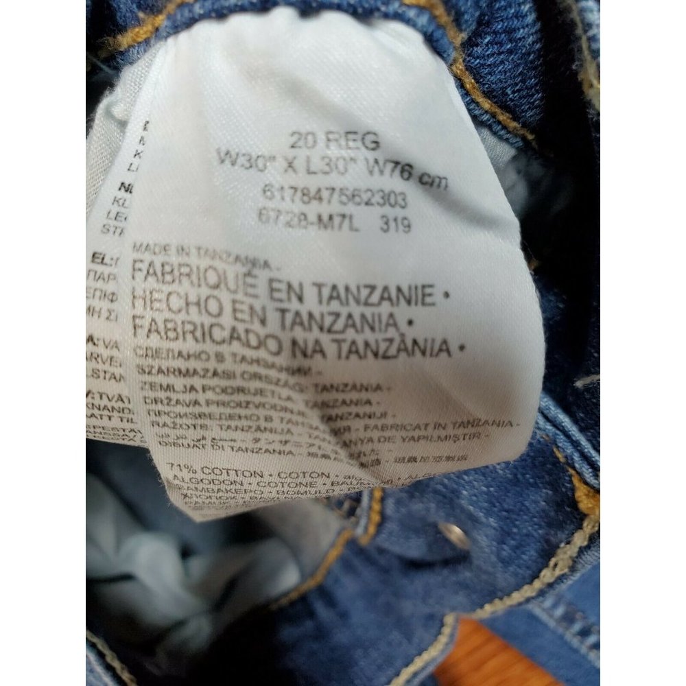 Levi's levi 512 Slim Taper 20 Reg 30x30 Dark wash  Womens Denim - Picture 6 of 7